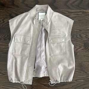 Worn Once! Bagatelle Light Grey Vegan Leather Vest - Small